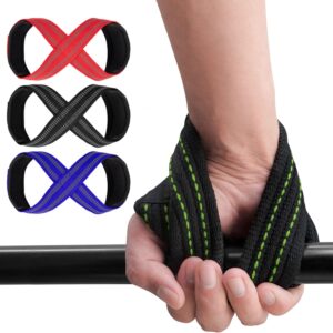 Heavy-Responsibility Padded Wrist Straps for Weightlifting and Fitness center Coaching – Determine 8 Exercise Help Bands